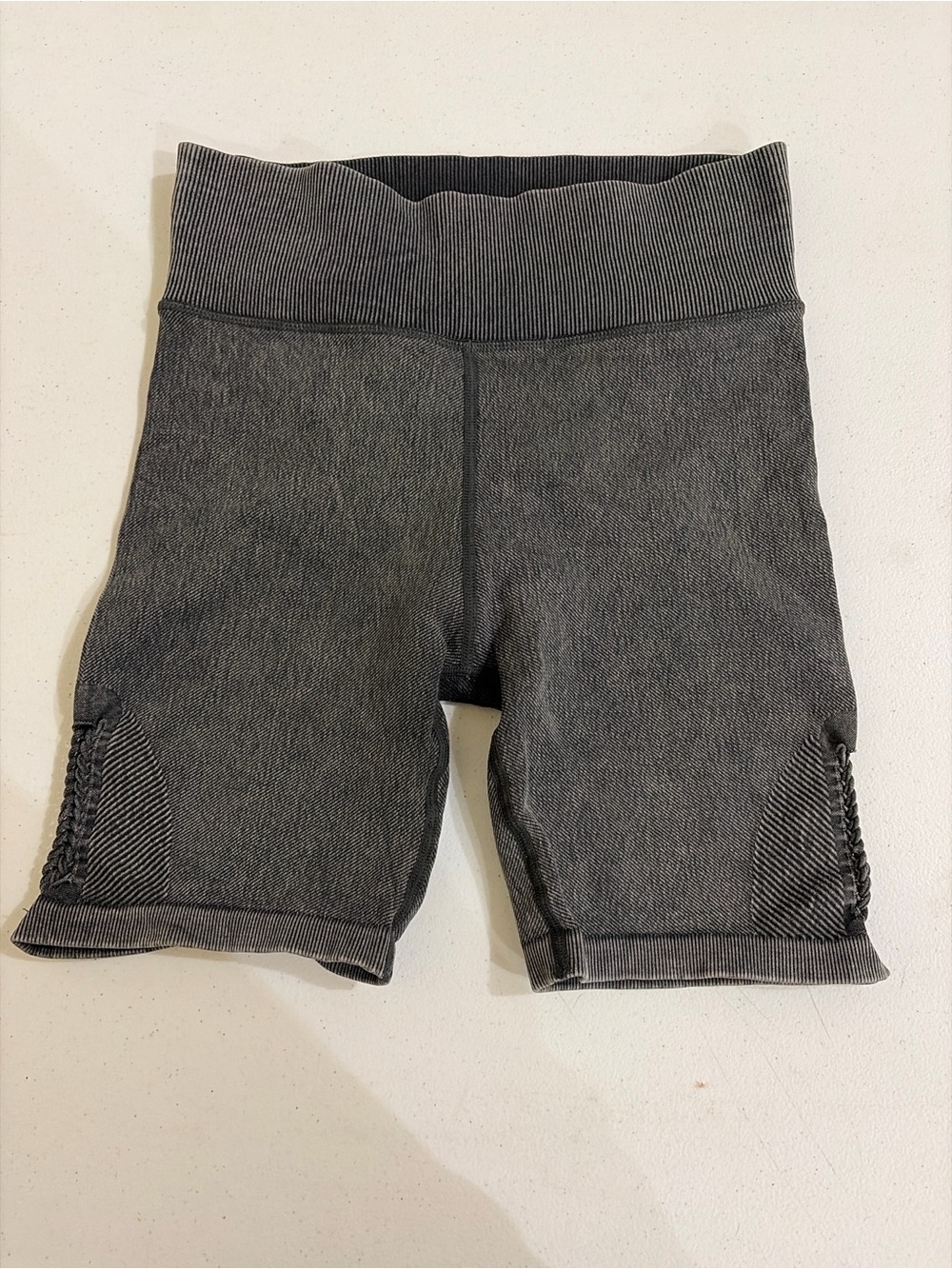 Offline by Aerie Women’s Charcoal Ribbed-Waist Bike Shorts